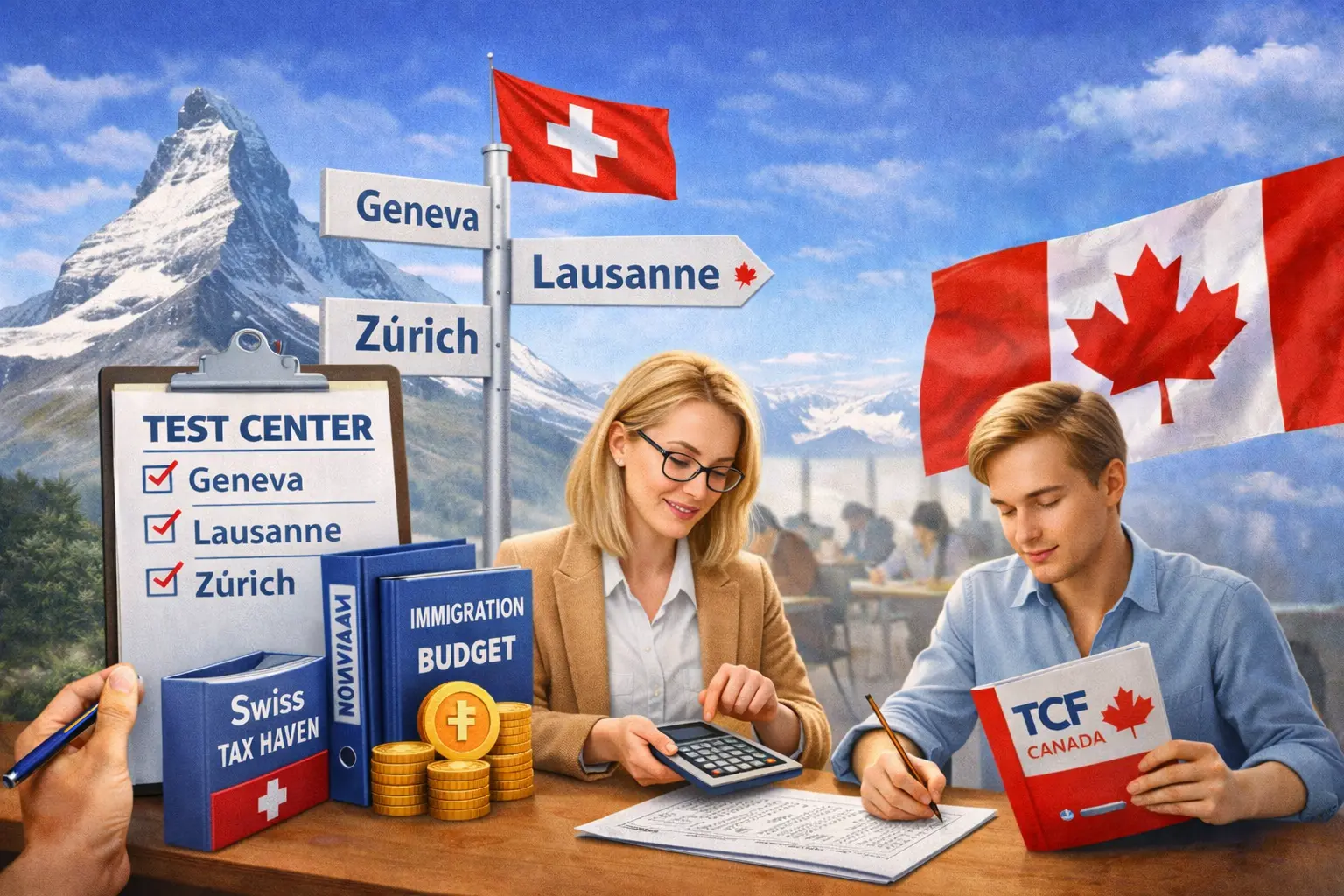 TCF Canada in Switzerland 2026: Geneva/Lausanne/Zurich Test Centers, Romandy Advantages, Immigration from Tax Haven