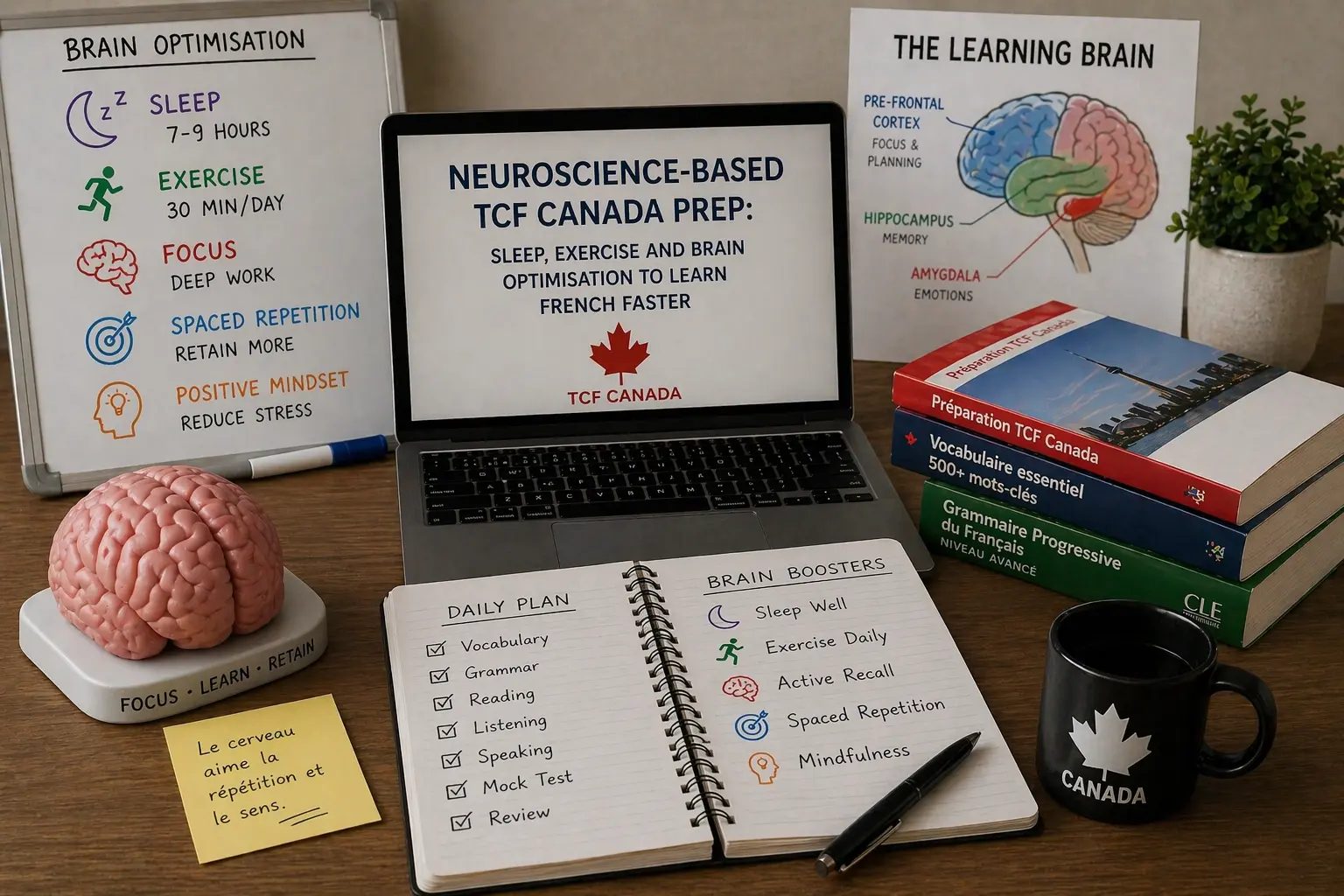 Neuroscience-Based TCF Canada Prep: Sleep, Exercise and Brain Optimisation to Learn French Faster