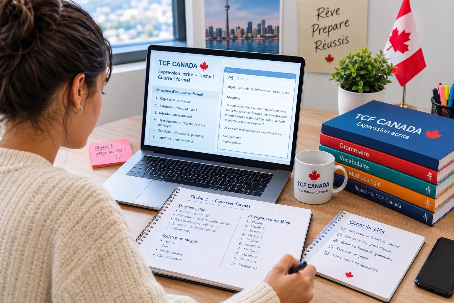 TCF Canada Writing Task 1 Mastery 2026: The Formal Email — Structures, Register Rules and 10 Annotated Model Responses